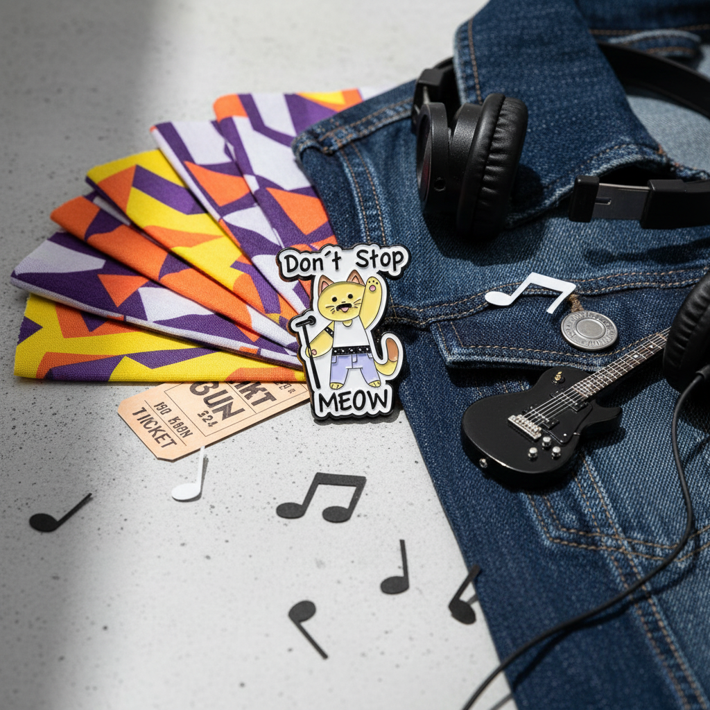 Photo produit - Pin's Chat “Don’t Stop Meow”