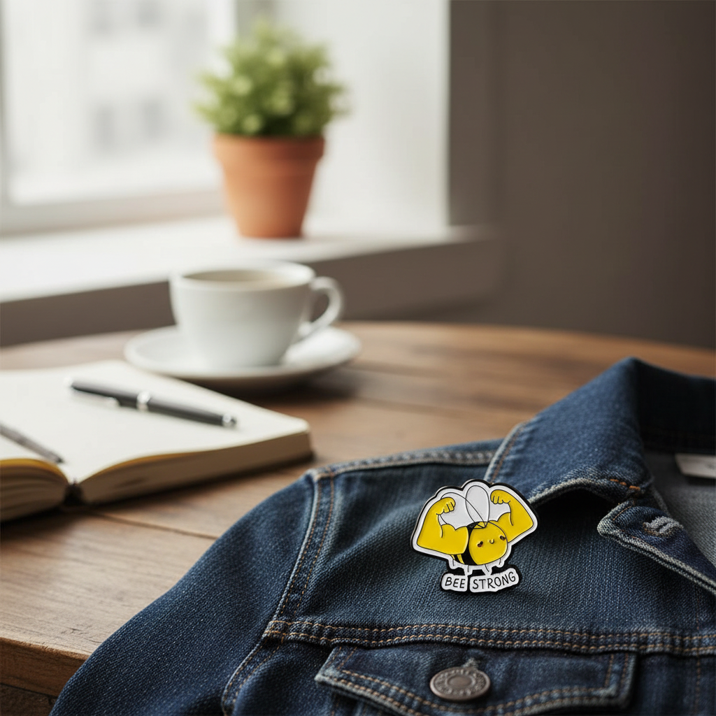 Photo produit - Pin's Abeille "Bee Strong”