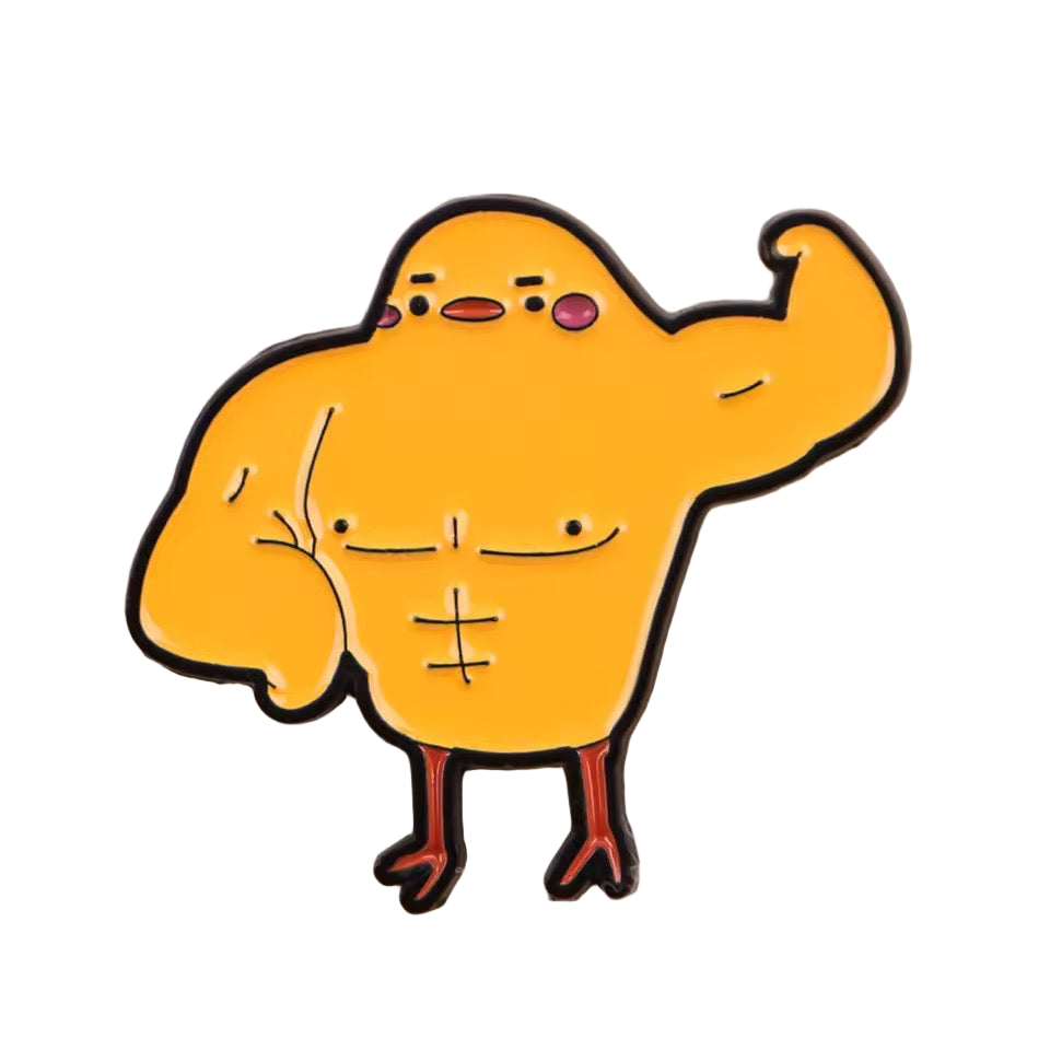 Photo produit - Pin’s Canard Jaune Musclé