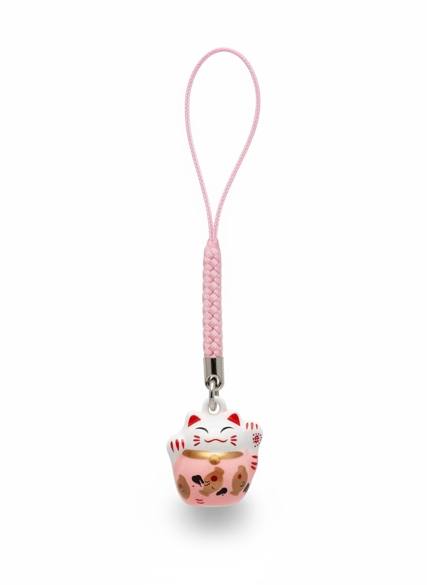 Porte clés Clochette Chat Chanceux