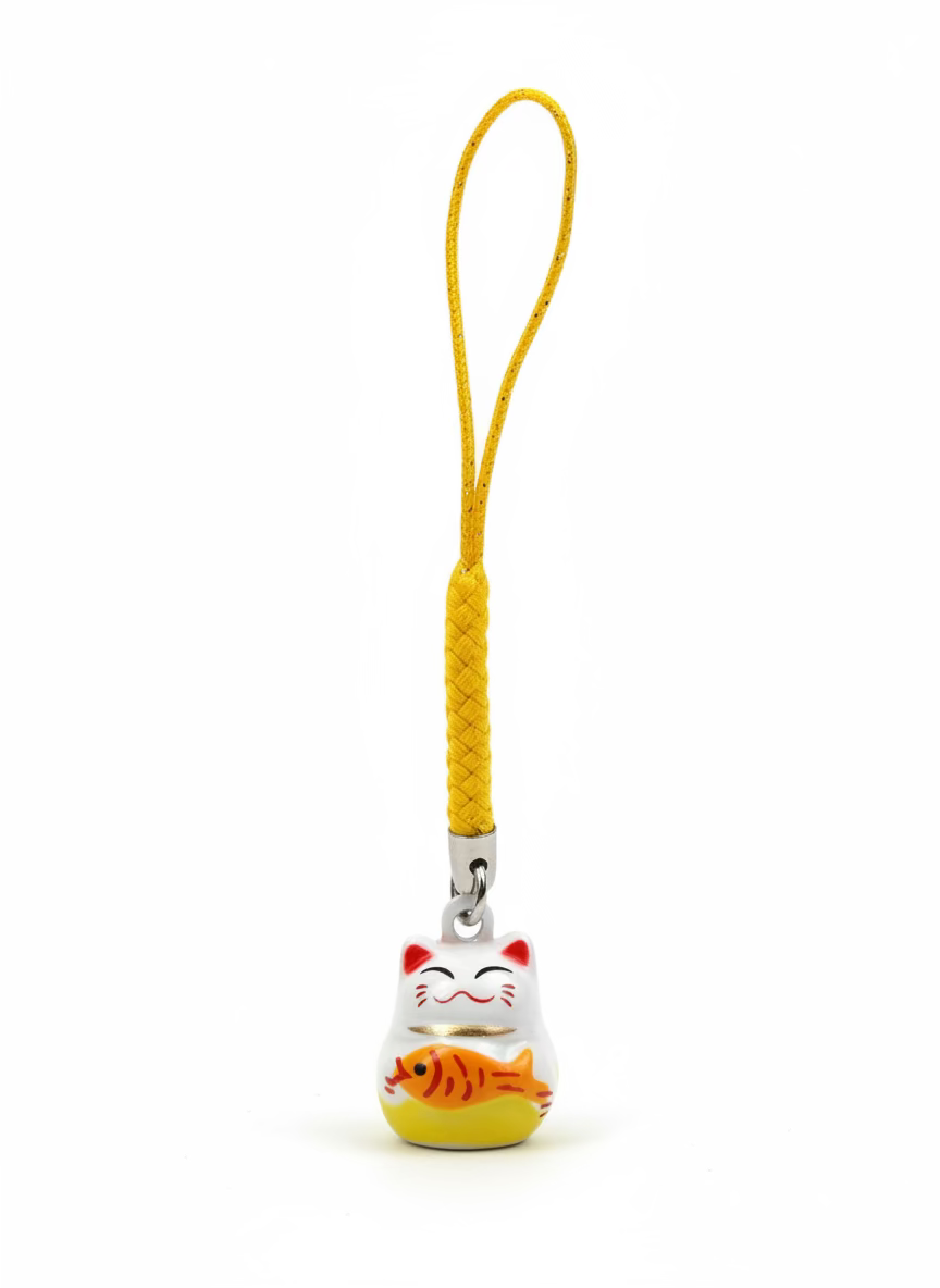 Porte clés Clochette Chat Chanceux