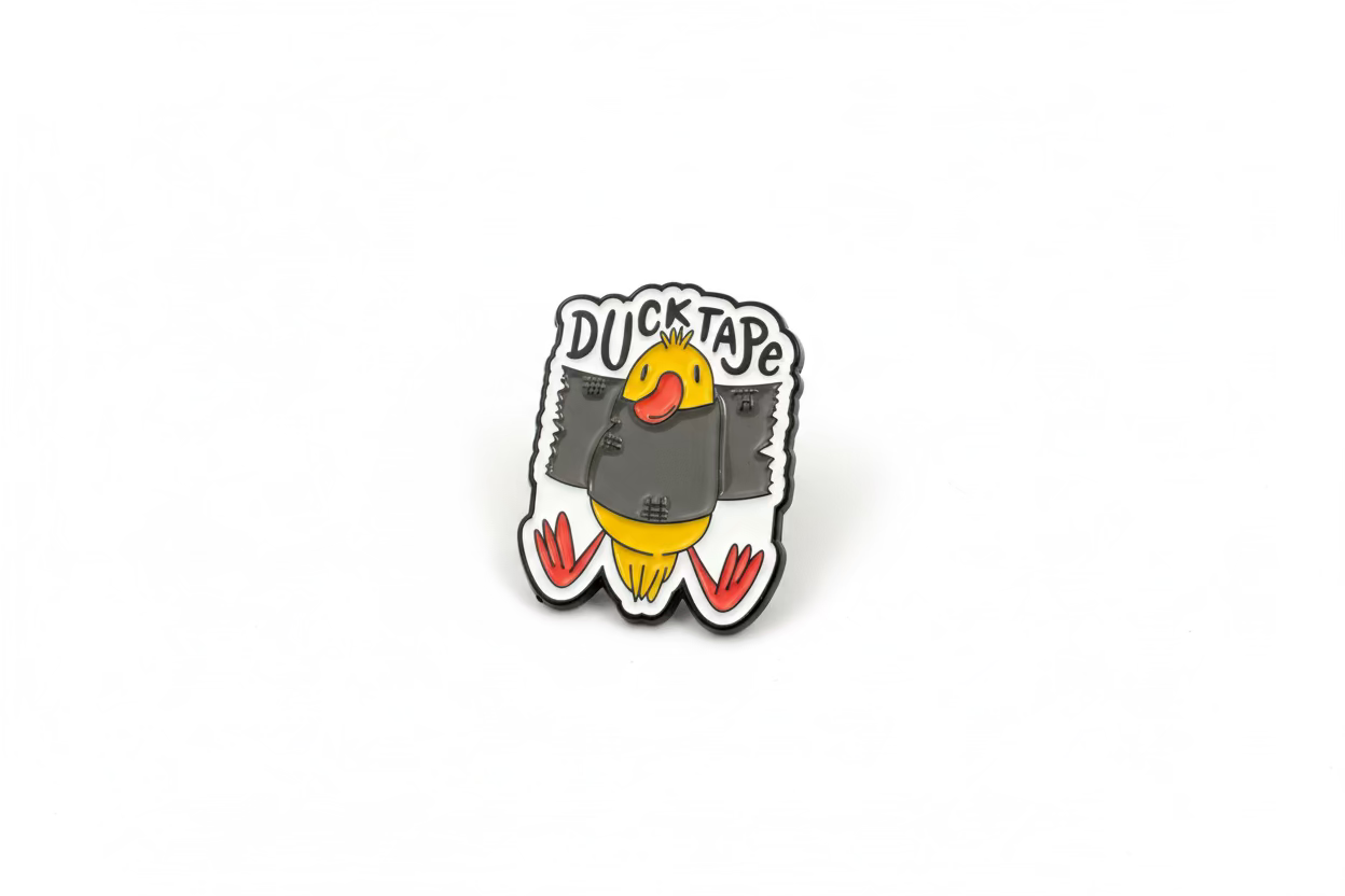 Photo produit - Pin’s Canard Jaune "Duck Tape"