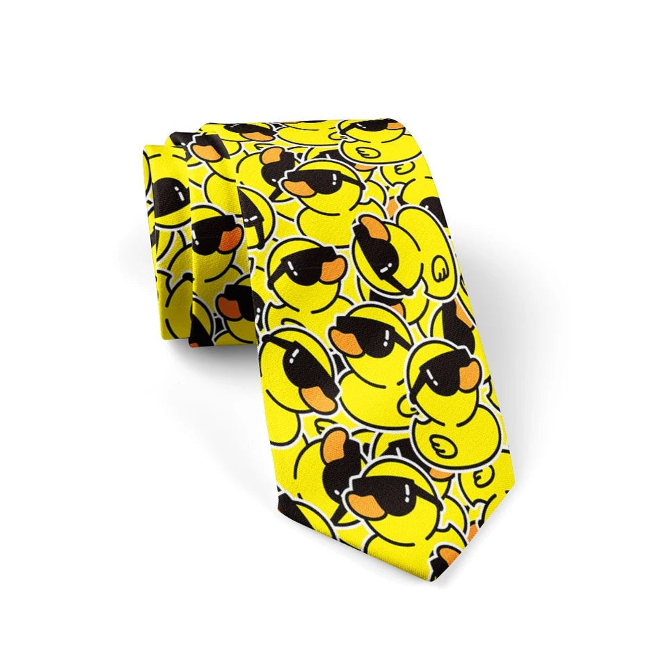 Cravate Canards jaunes avec lunettes de soleil – vue produit 1