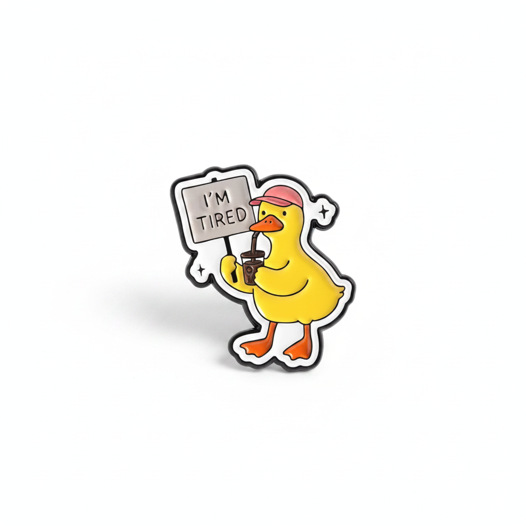 Pin’s Canard Fatigué « I'm Tired »