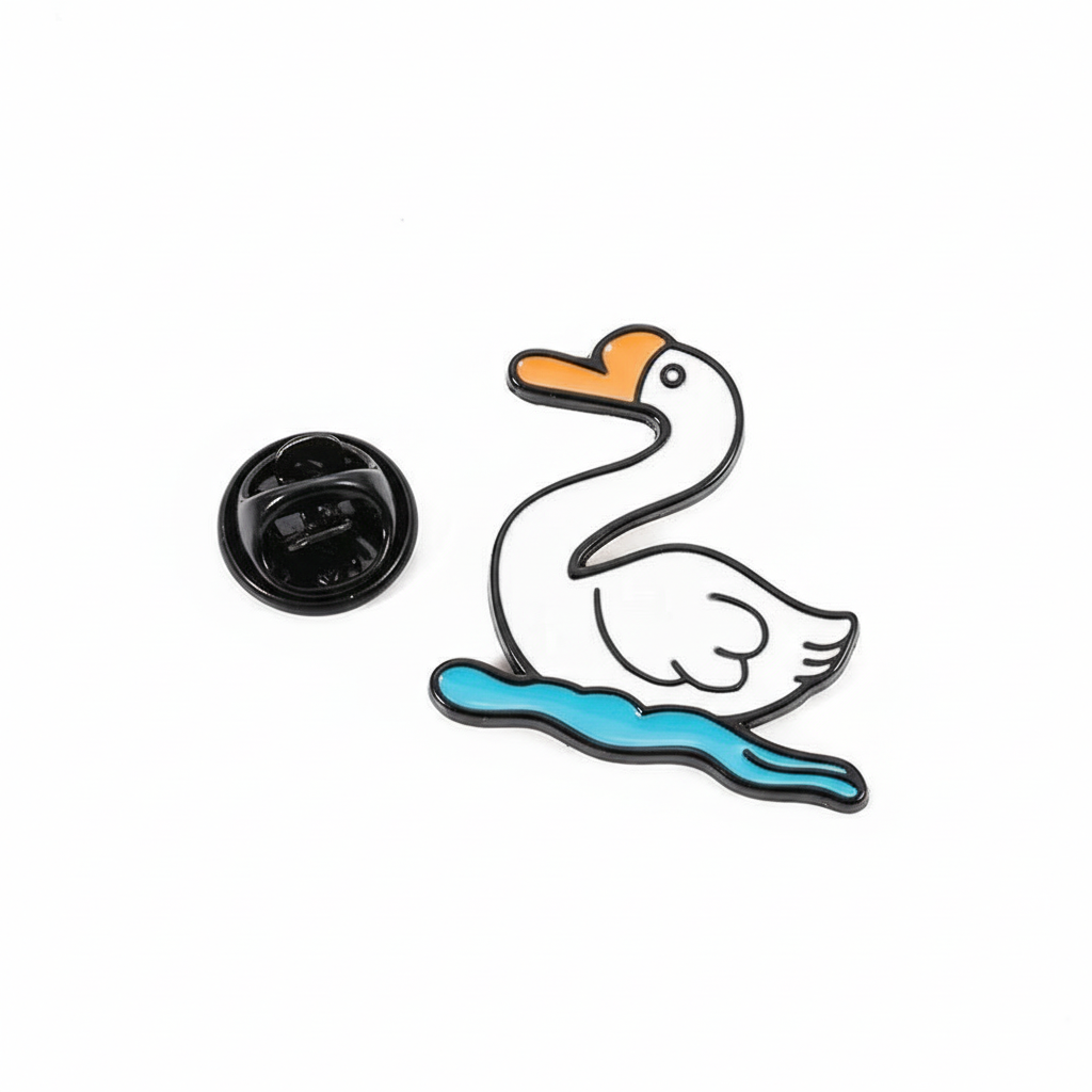 Photo produit - Pin's Canard Blanc sur l’eau