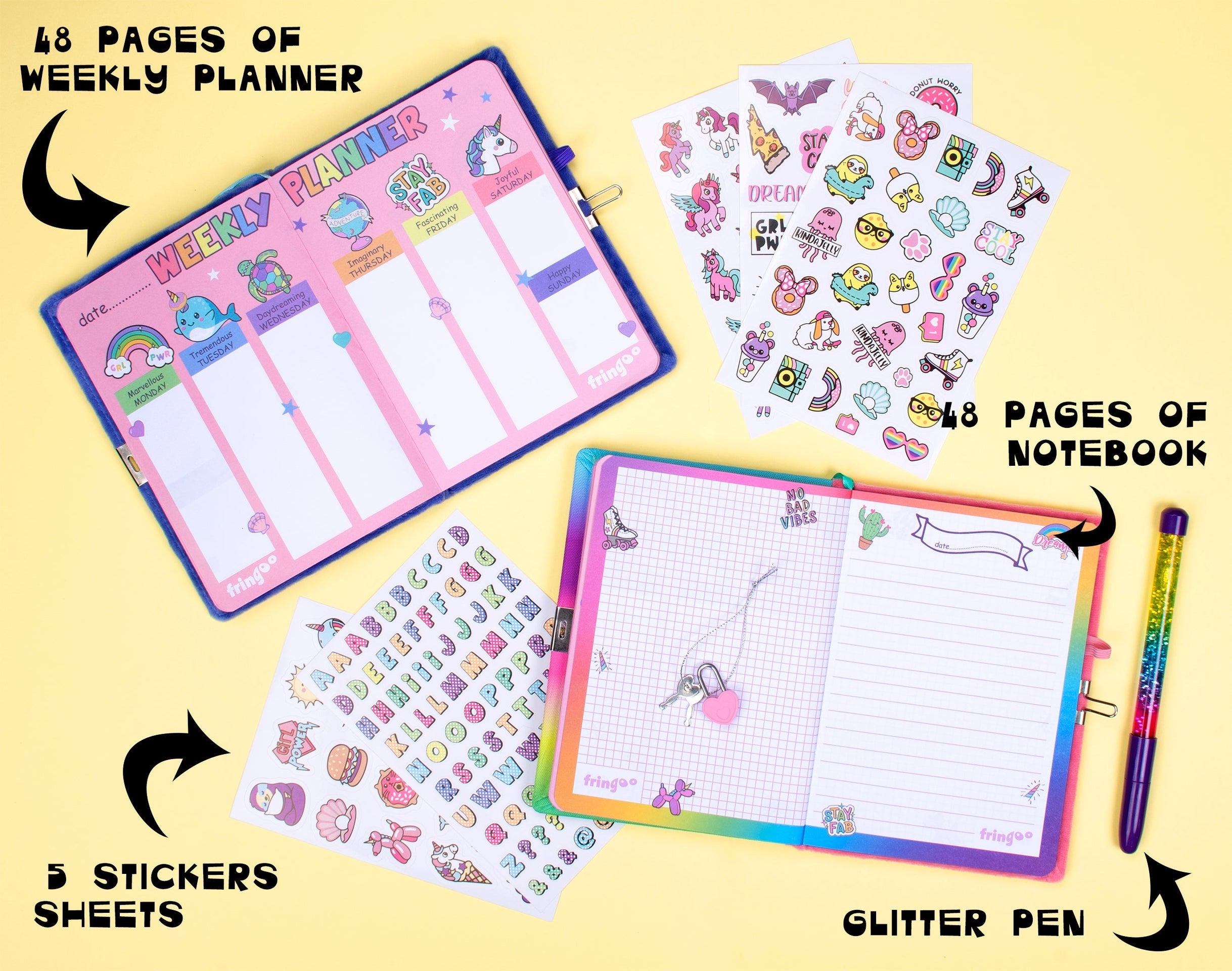 Carnet pailleté – licorne Mandala