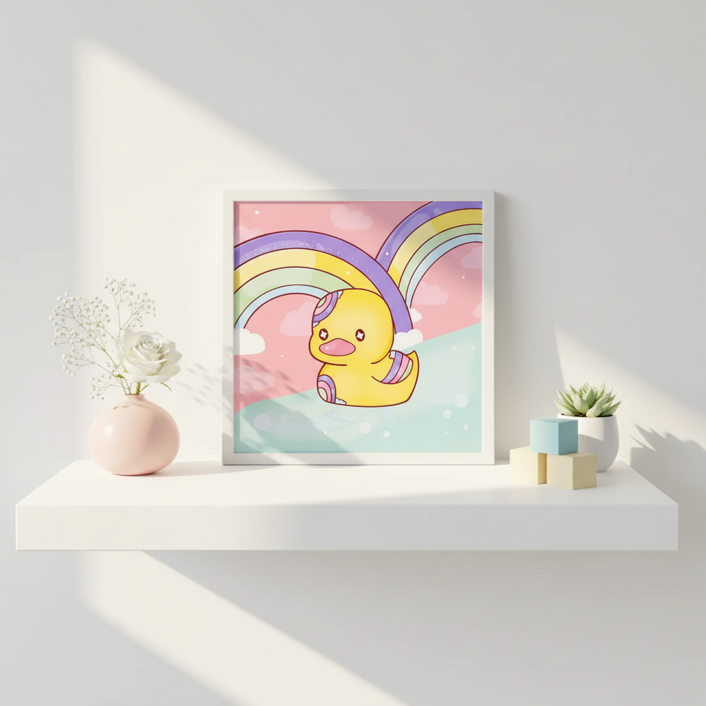 Принт Rainbow Duck