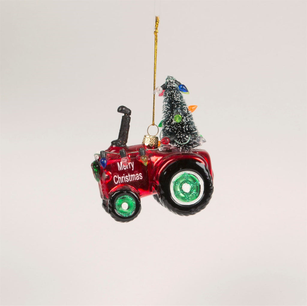 Weihnachtskugel Festlicher Traktor