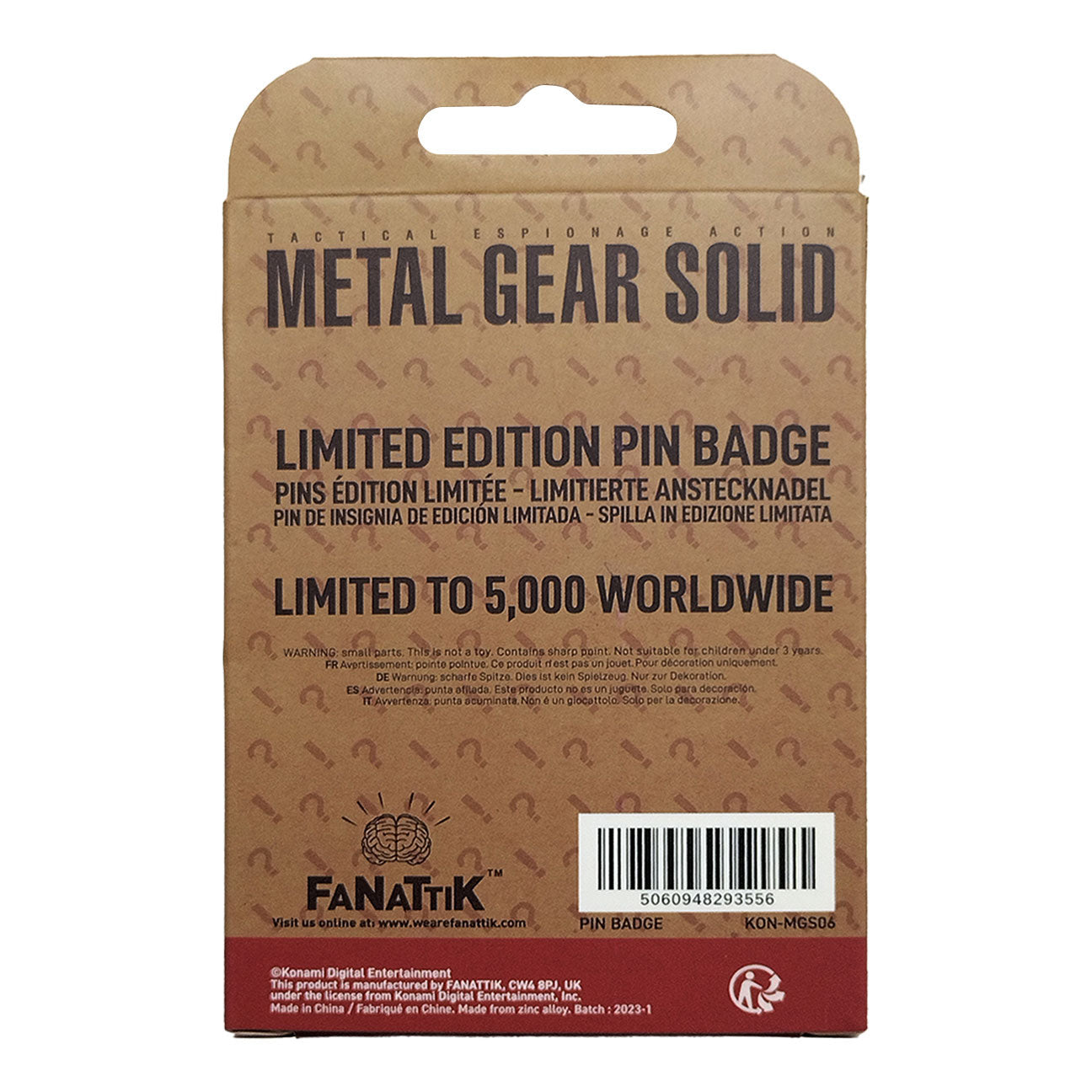 Metall-Anstecker Metal Gear Solid - Foxhound