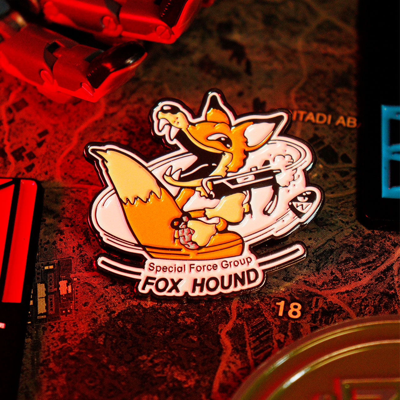 Metall-Anstecker Metal Gear Solid - Foxhound