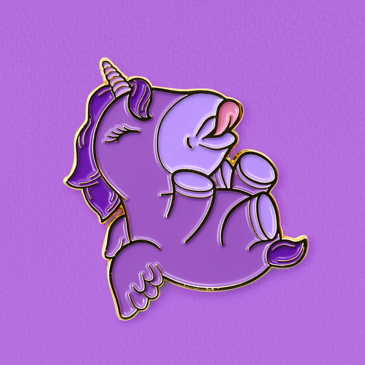 Karma Lilac - Large Enamel Unicorn Pin Badge