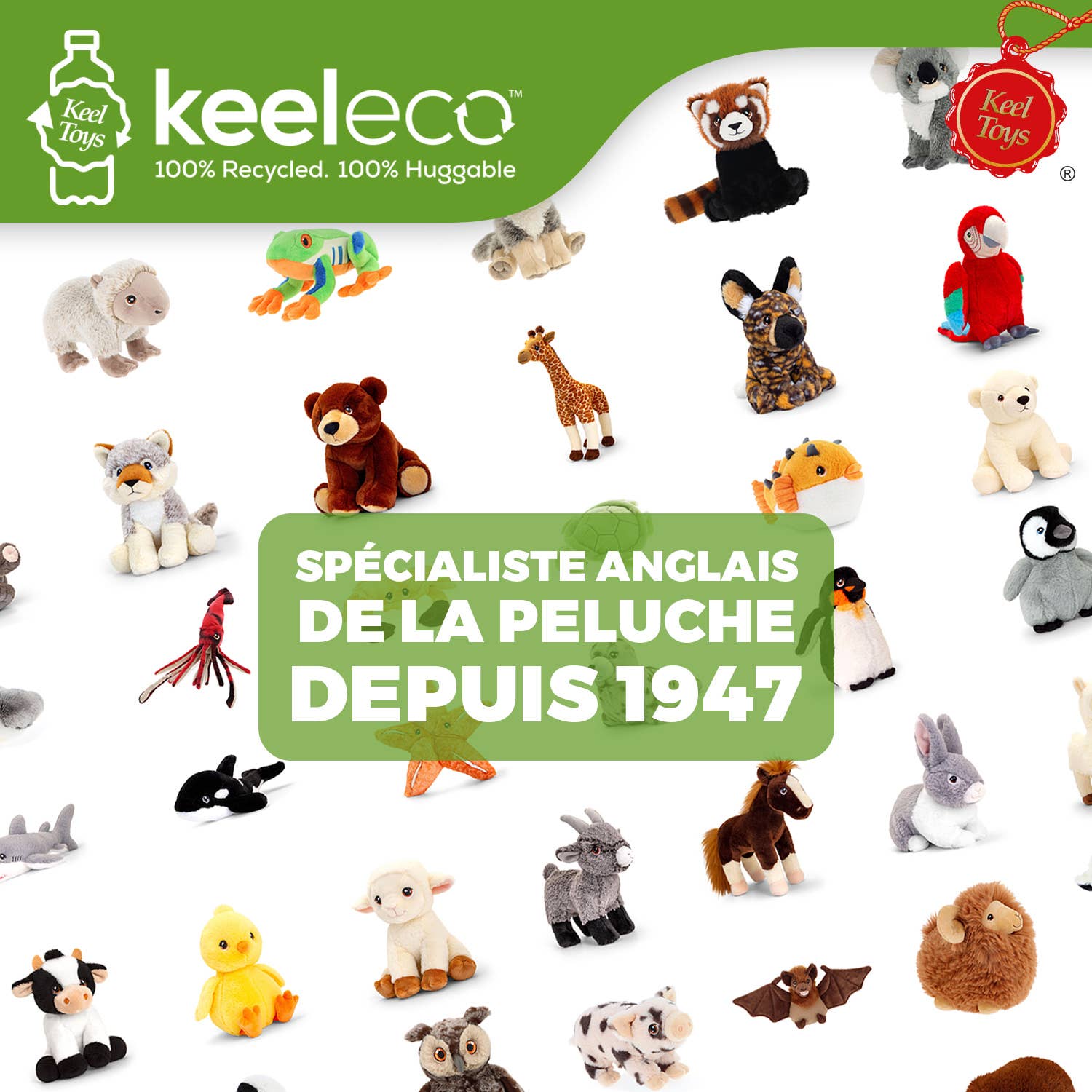Peluche mouton noir Keeleco 25 cm