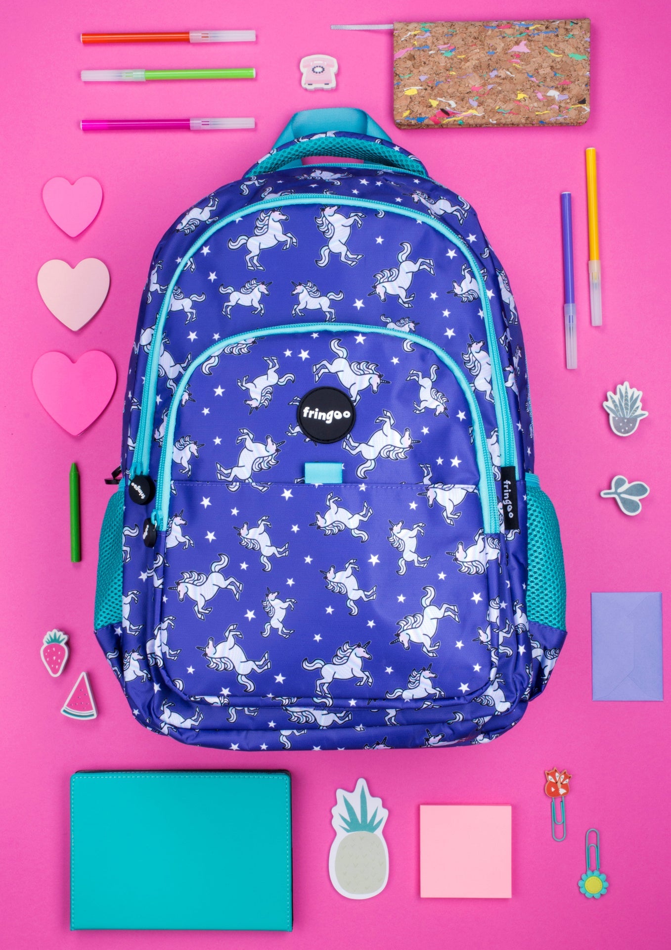 Sac à dos scolaire multicompartiment – licorne Sky