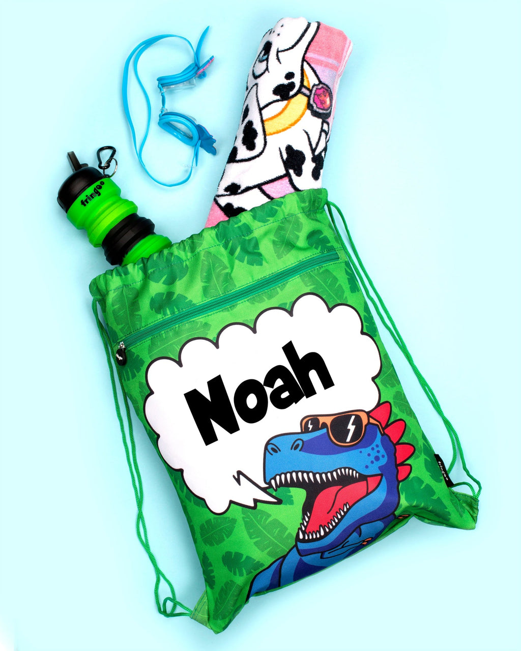 Sac à cordon – dinosaure bleu