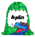 Sac à cordon – dinosaure bleu