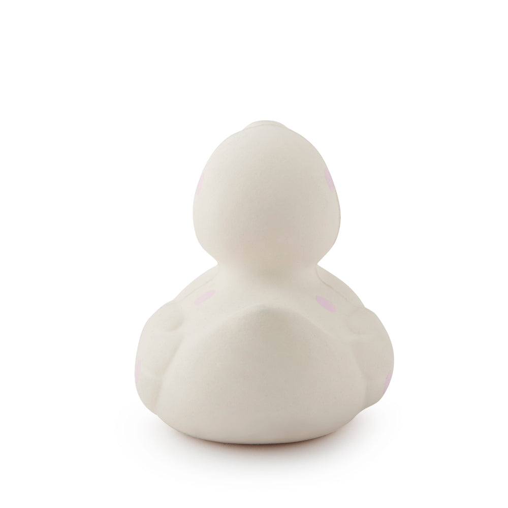 Elvis le Canard Pois Roses – Jouet de bain et dentition bébé – vue produit 3