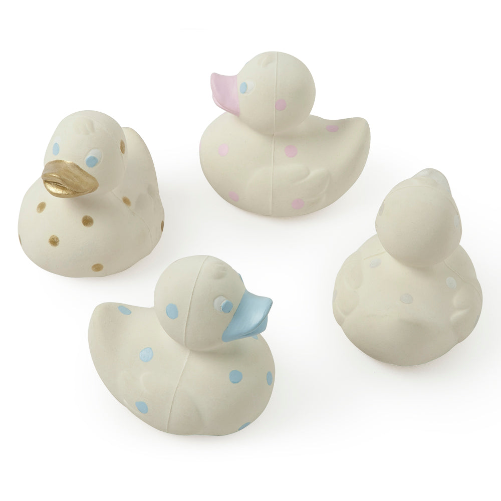 Elvis le Canard Pois Roses – Jouet de bain et dentition bébé – vue produit 8
