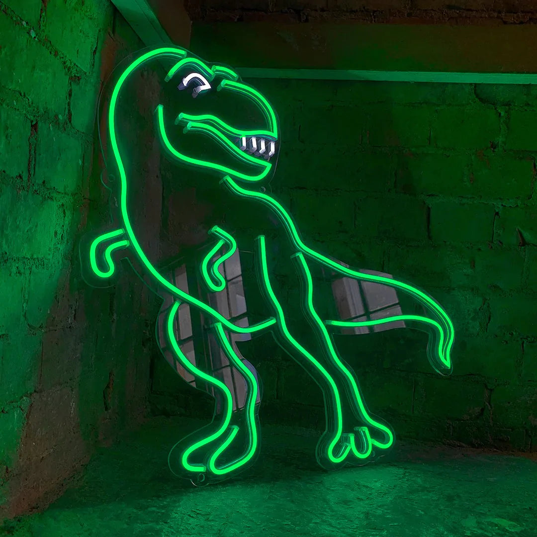 led wall neon dinosaur t rex 