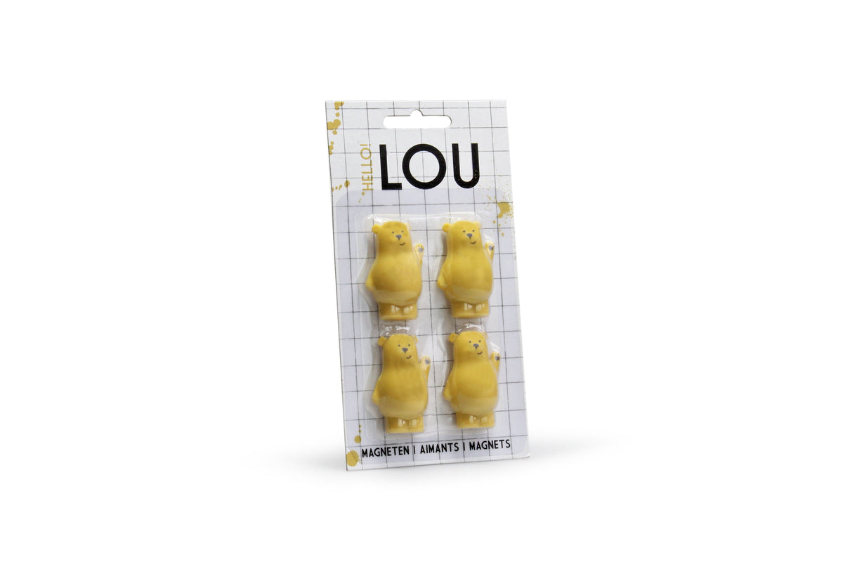 Set di 4 magneti con orsetto Lou