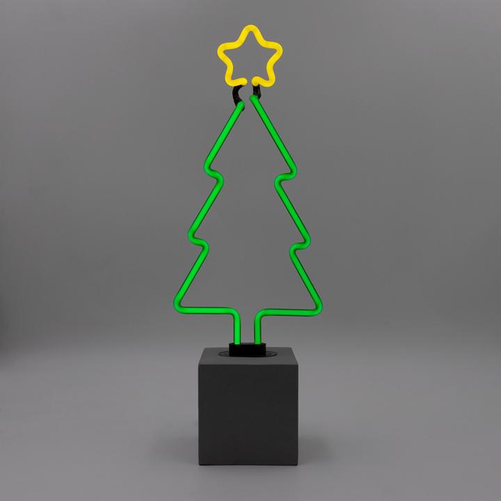 neon concrete base christmas tree 