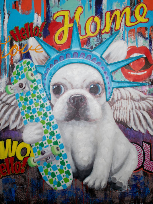 'Liberty Dog' Wandkunst mit LED-Neon – STANDARD