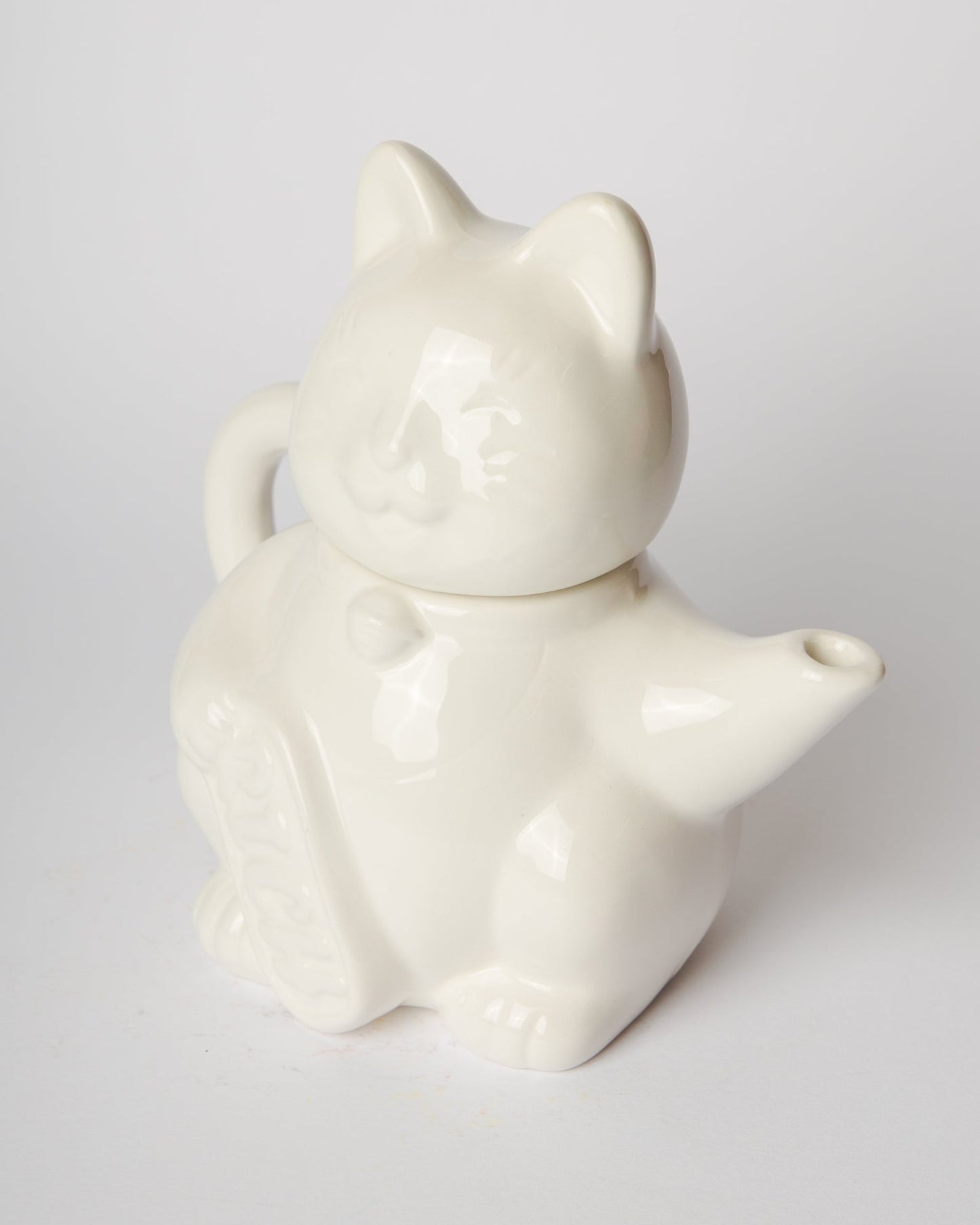 Théière Chat Chanceux Blanc
