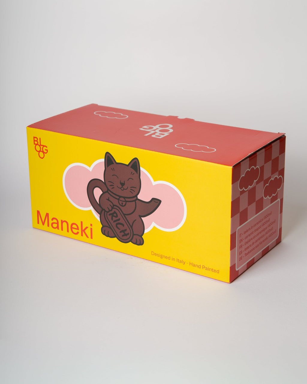 Théière Chat Chanceux Blanc