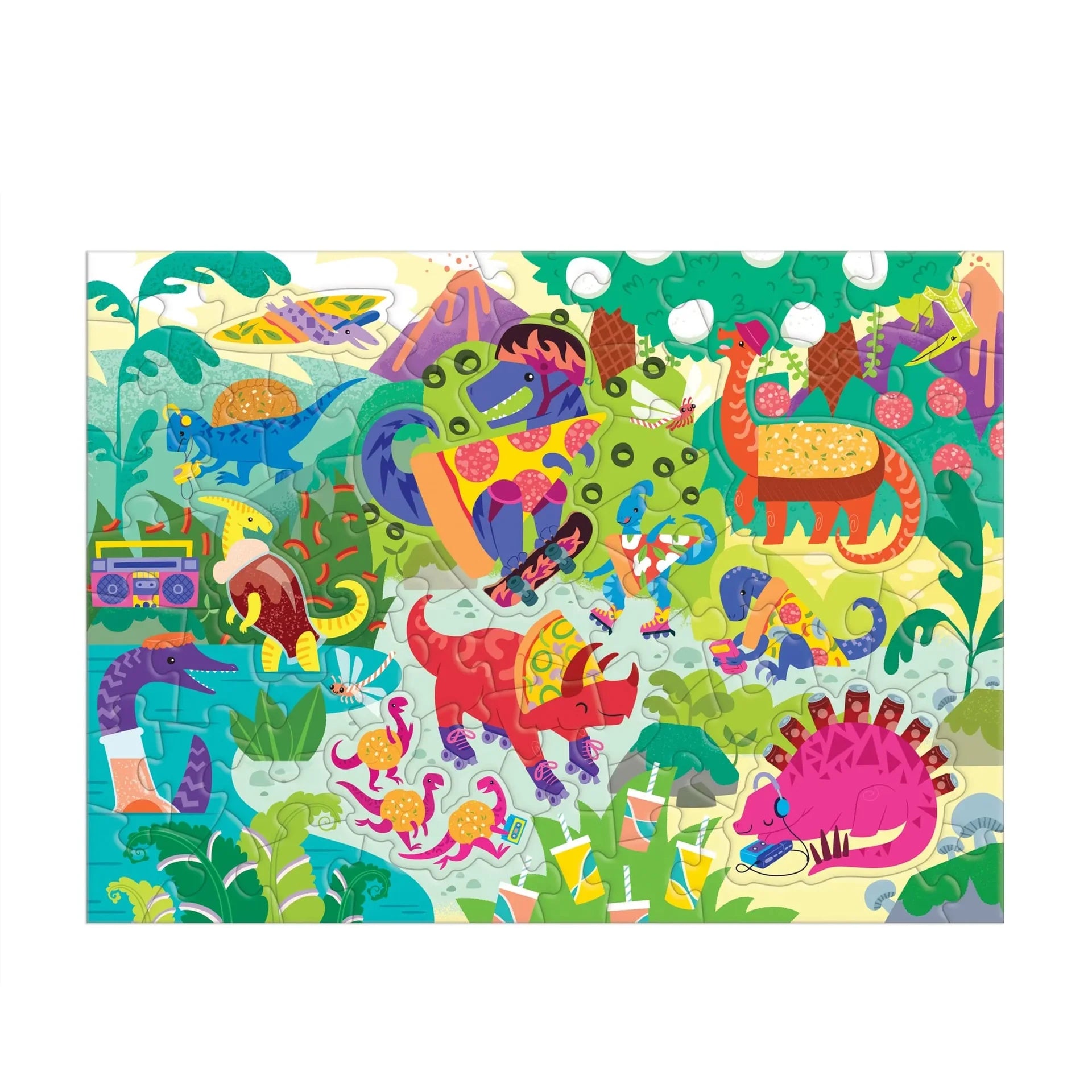pizzasaurus 60 piece scratch sniff puzzle mudpuppy