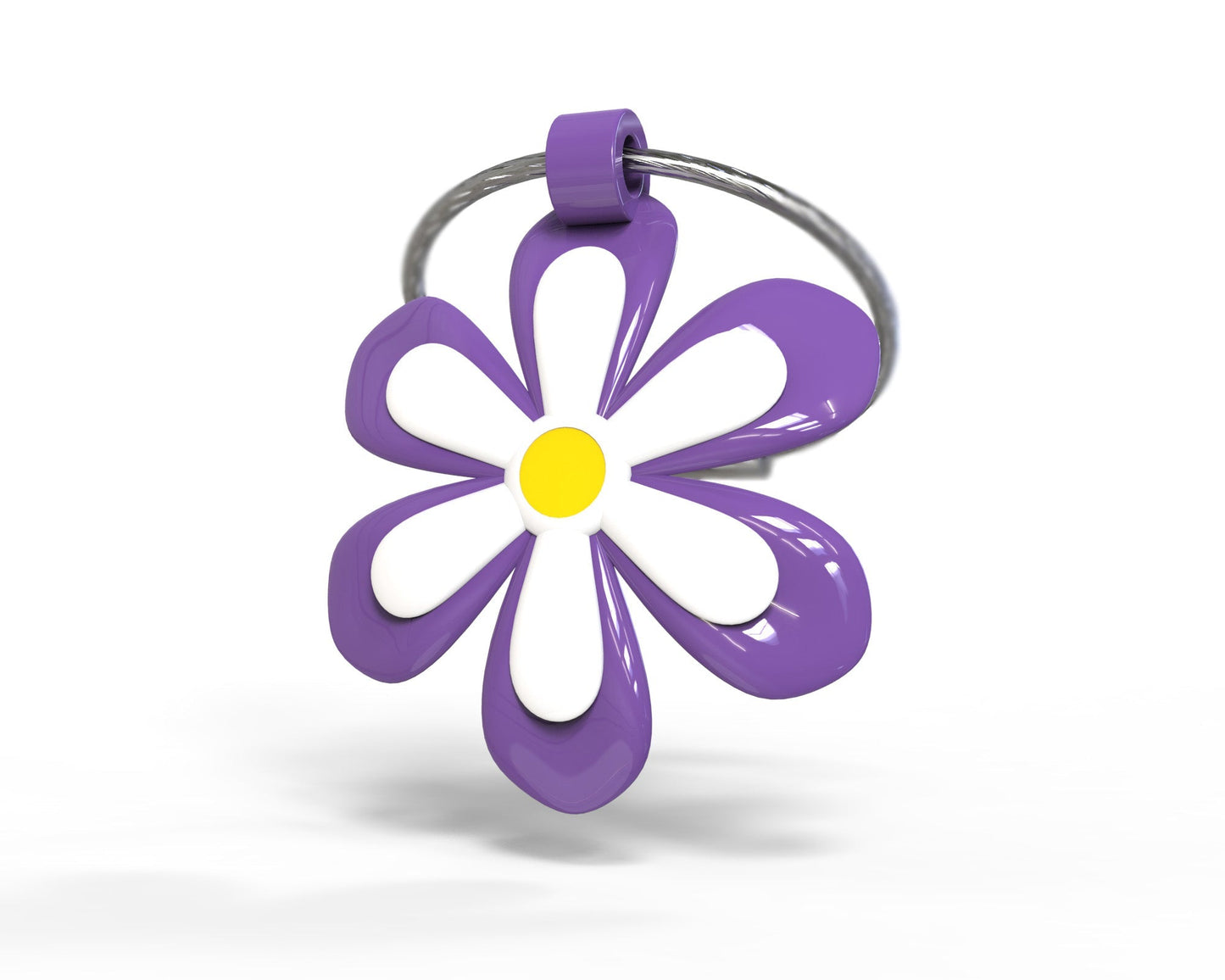 Porte clés Fleur Violette