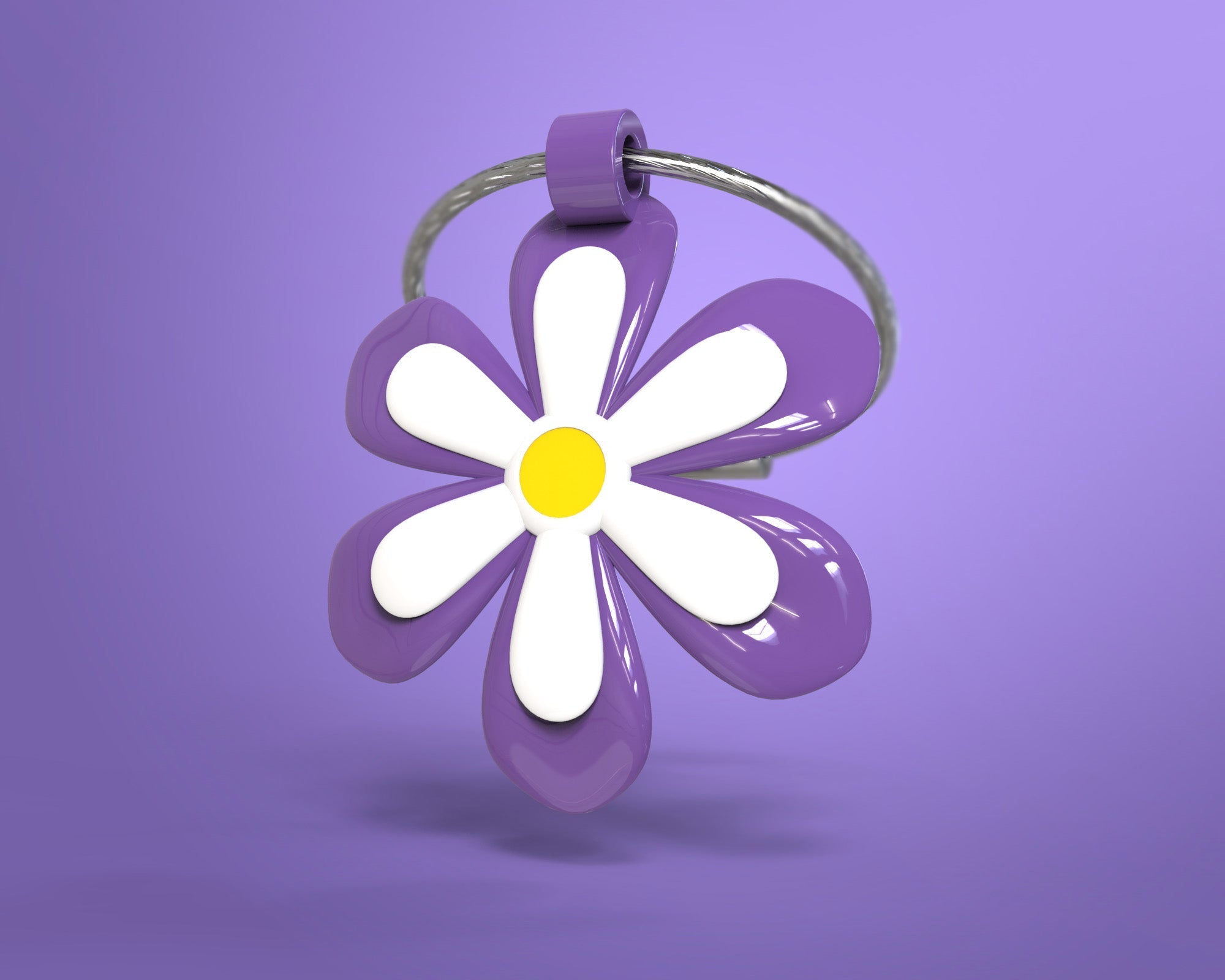 Porta-chaves Flor Violeta