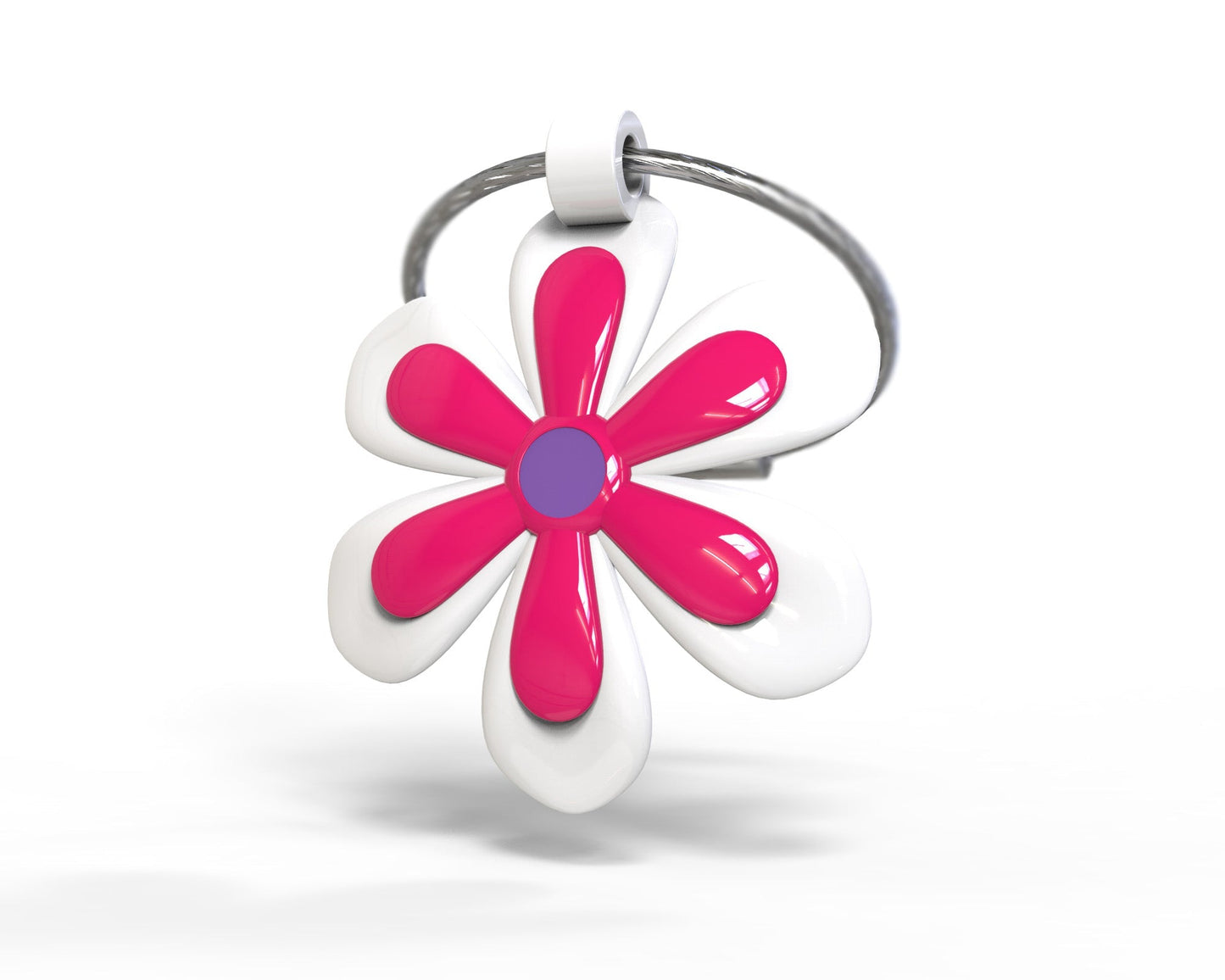 Portachiavi fiore rosa