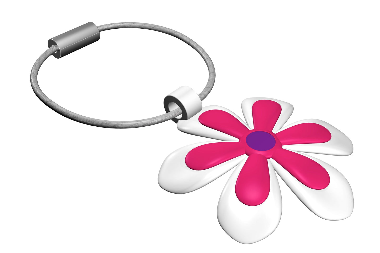 Portachiavi fiore rosa