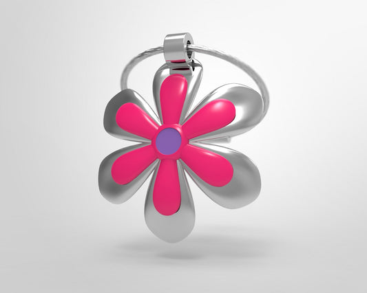 Ασημένιο λουλούδι μπρελόκ