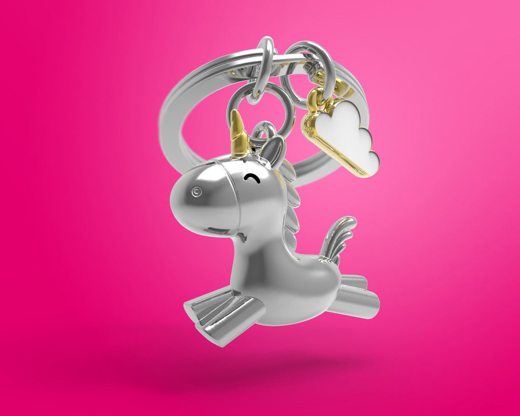 Glücklicher Einhorn-Schlüsselanhänger