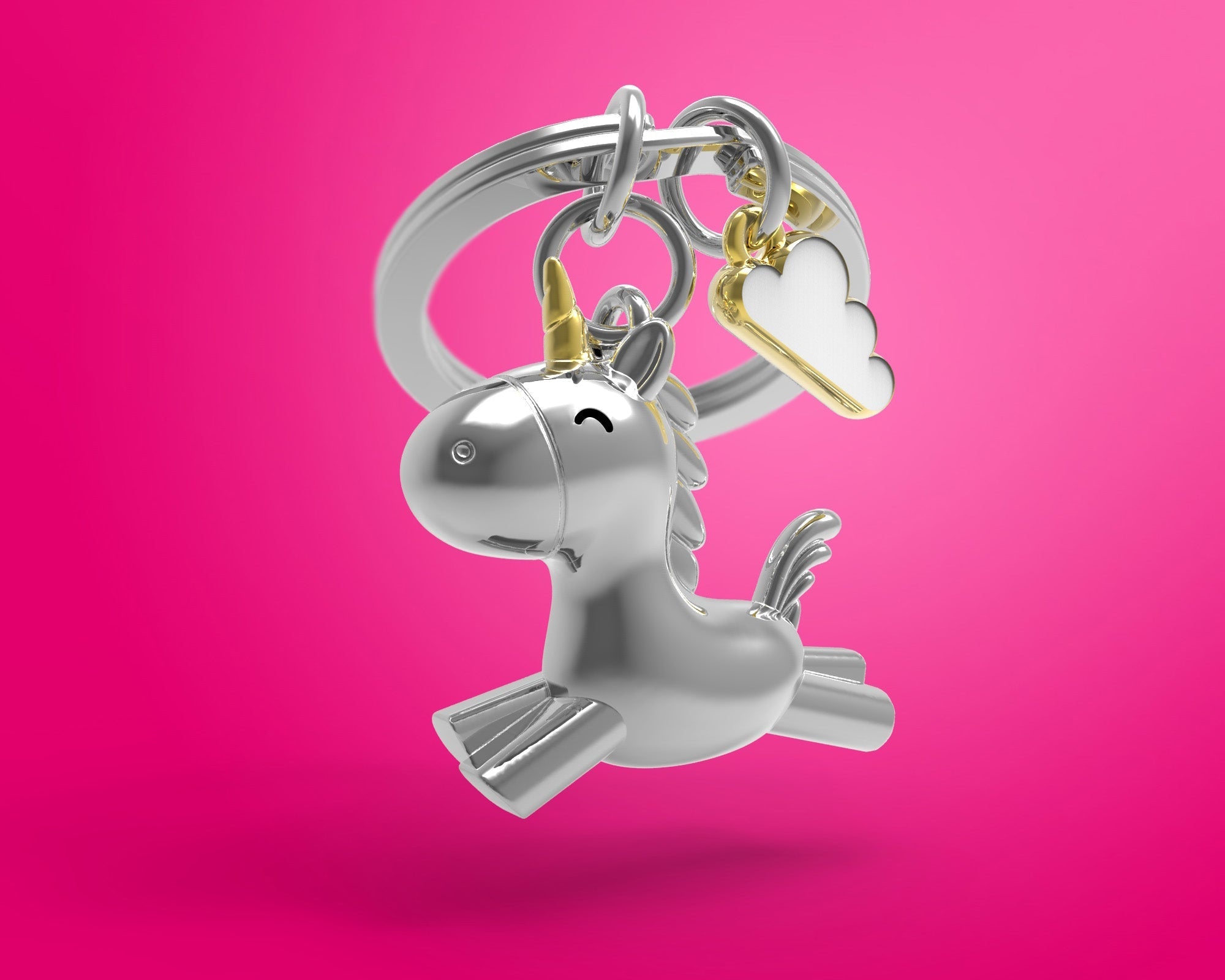 Glücklicher Einhorn-Schlüsselanhänger