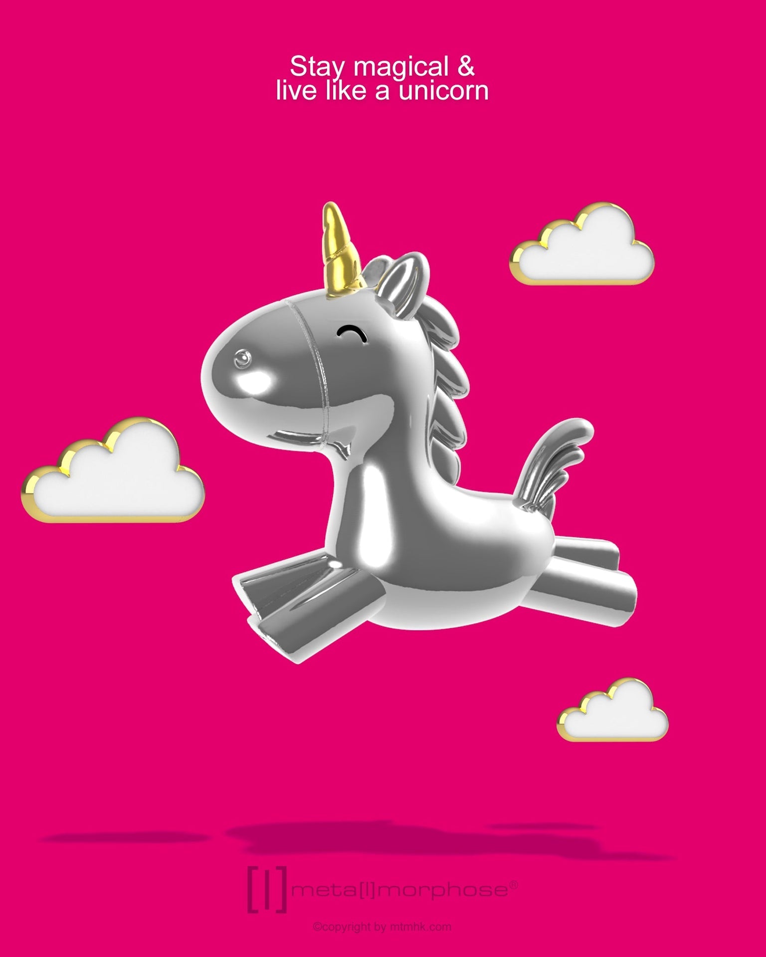 Glücklicher Einhorn-Schlüsselanhänger
