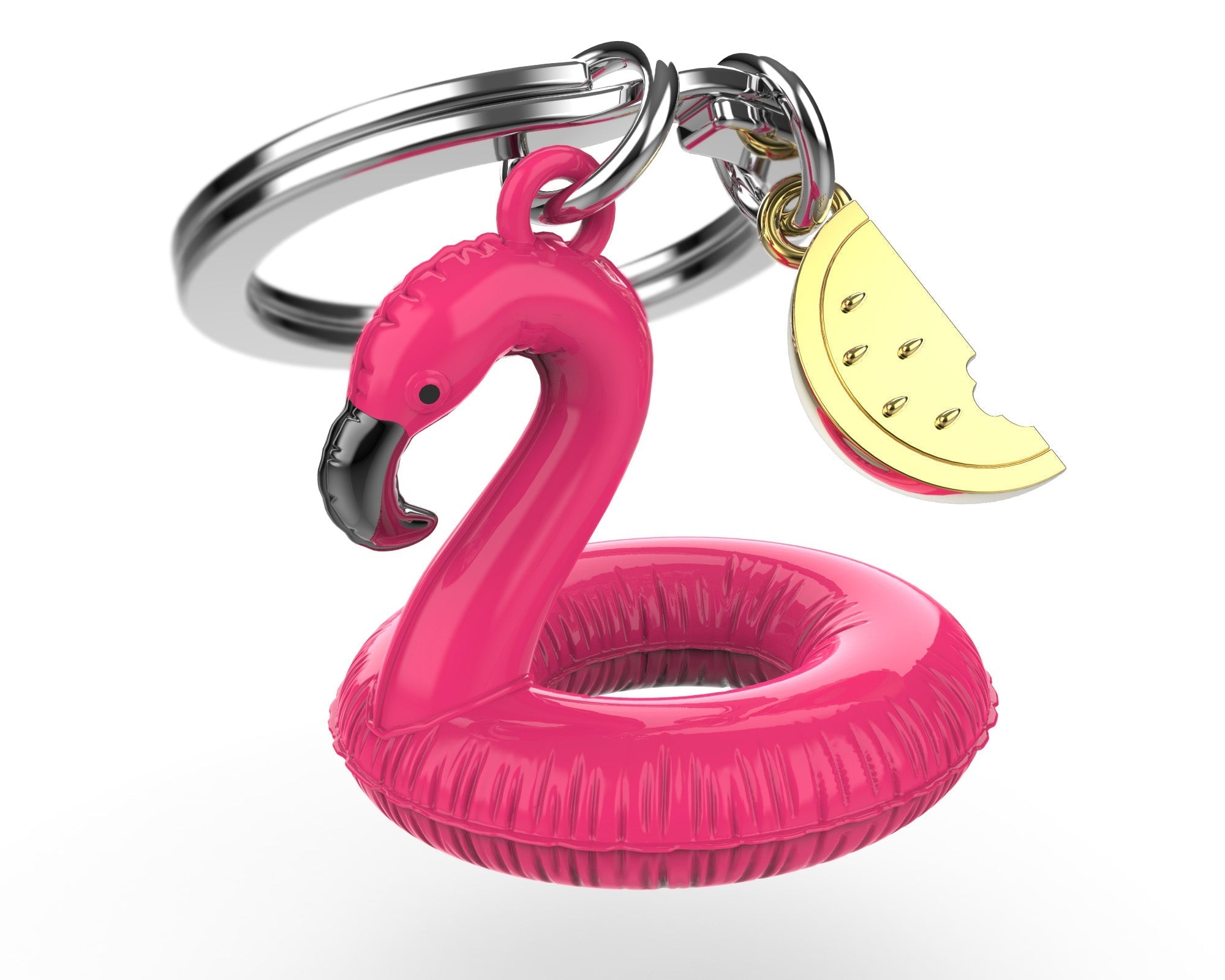 Pink Flamingo Buoy Keyring
