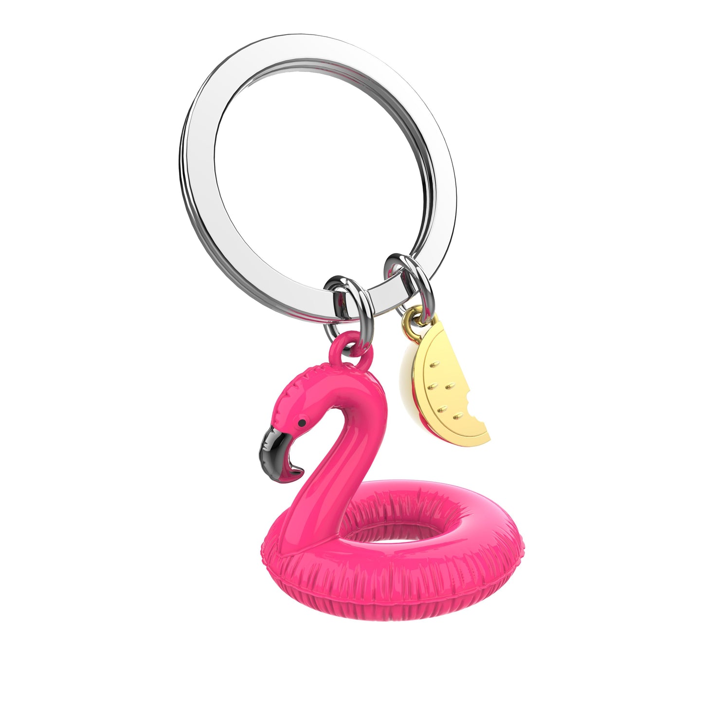 Porte clés Bouée Flamant Rose