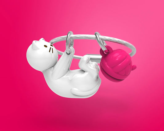 Přívěsek na klíče White Cat
