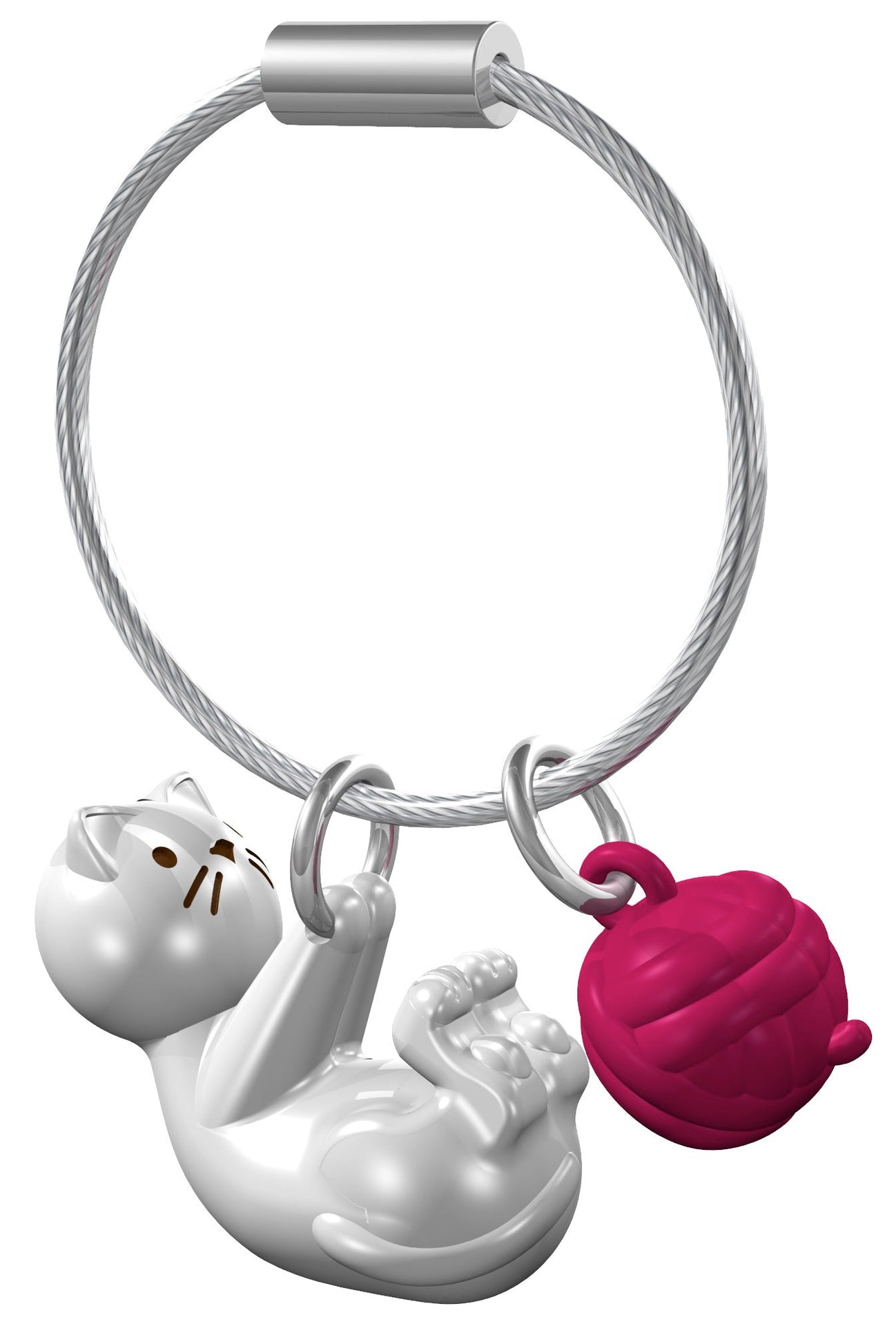 Přívěsek na klíče White Cat