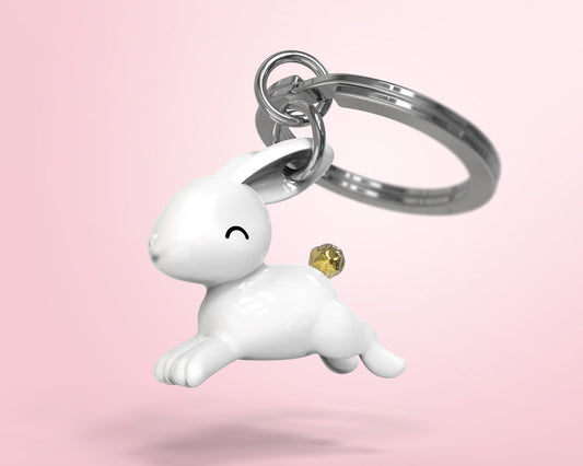 Porte clés Lapin Joyeux Meta[l]morphose | Boutique d'objets cadeaux designs CoolDesign.fr