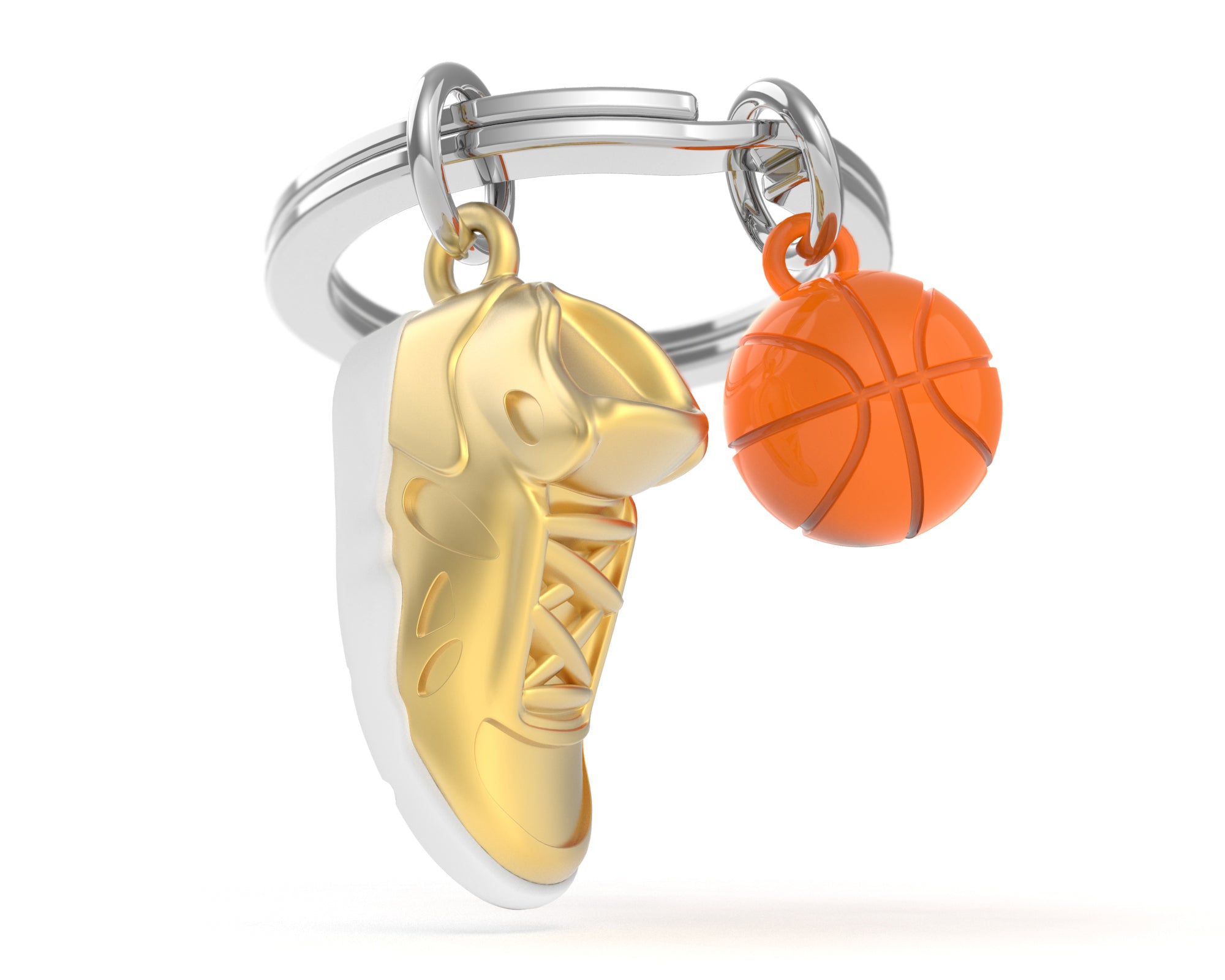 Orange Basketball Keychain