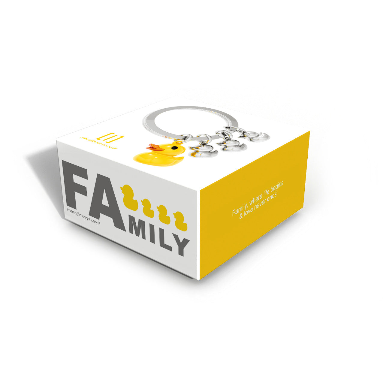 Yellow Duck Family Keychain