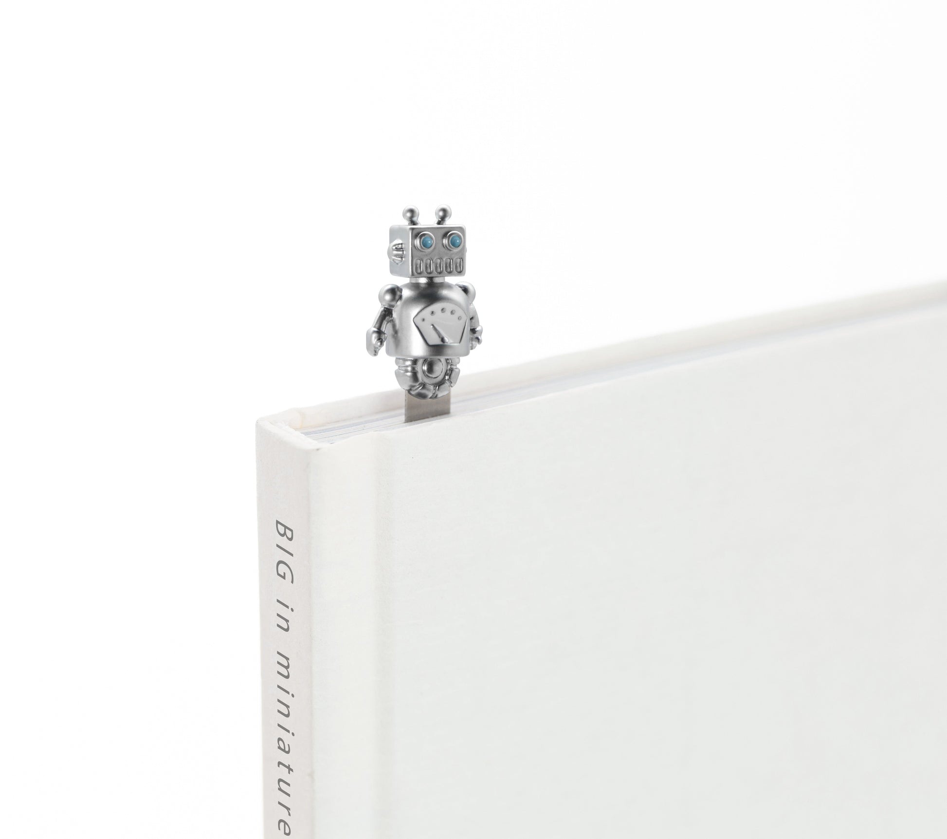 Marque Page Robot Argenté Meta[l]morphose | Boutique d'objets cadeaux designs CoolDesign.fr