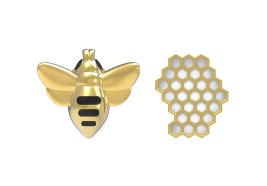 Pins Abeille et Nid d'Abeille Meta[l]morphose | Boutique d'objets cadeaux designs CoolDesign.fr