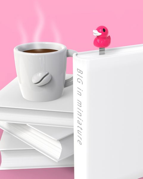 marque page canard rose metalmorphose 
