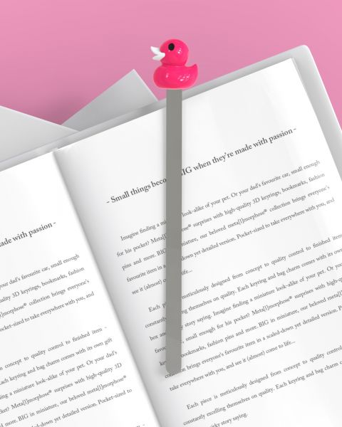 marque page canard rose metalmorphose 