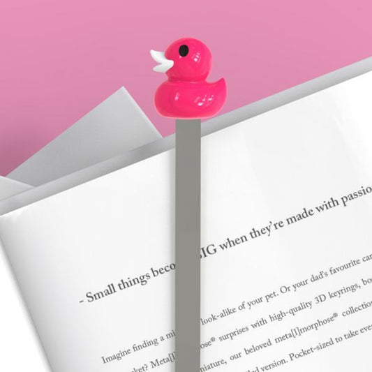 Marque Page Canard Rose Fuchsia