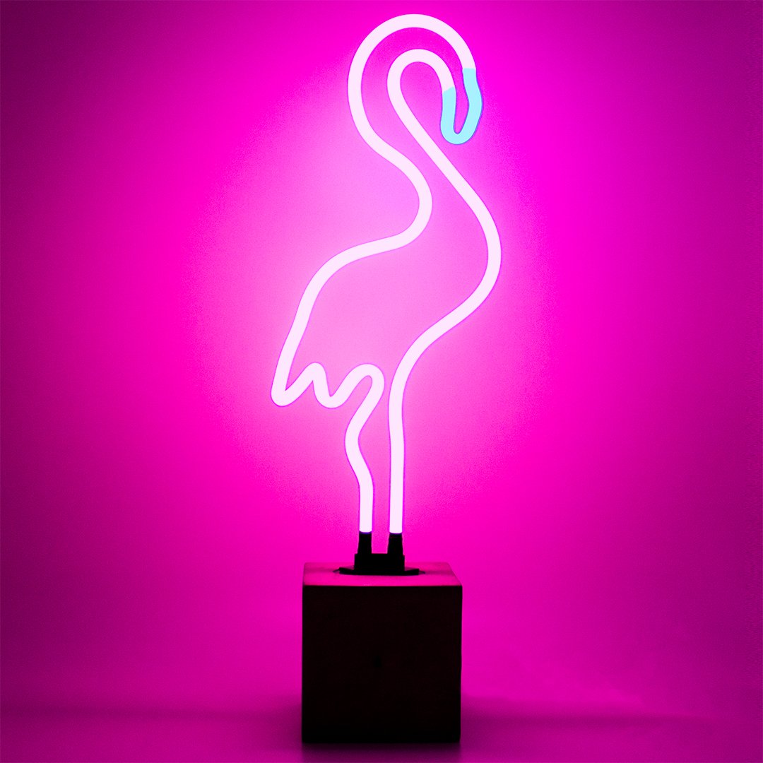 Lampe Néon Flamant Rose Locomocean | Boutique d'objets cadeaux designs CoolDesign.fr