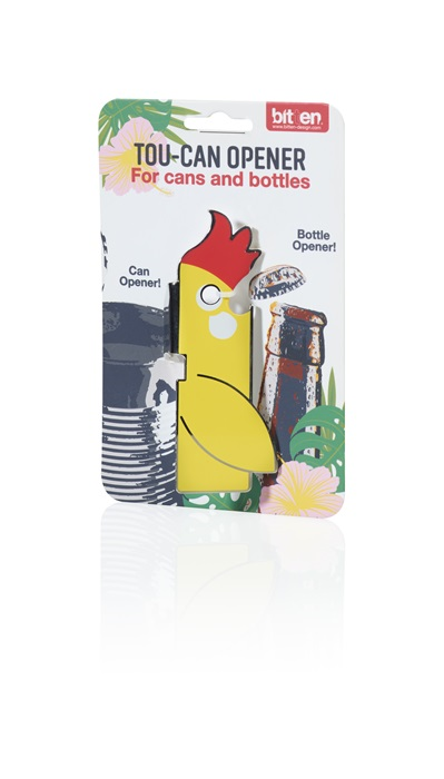 Ouvre-boîte et Décapsuleur Tou-Can Bitten – Objet déco original